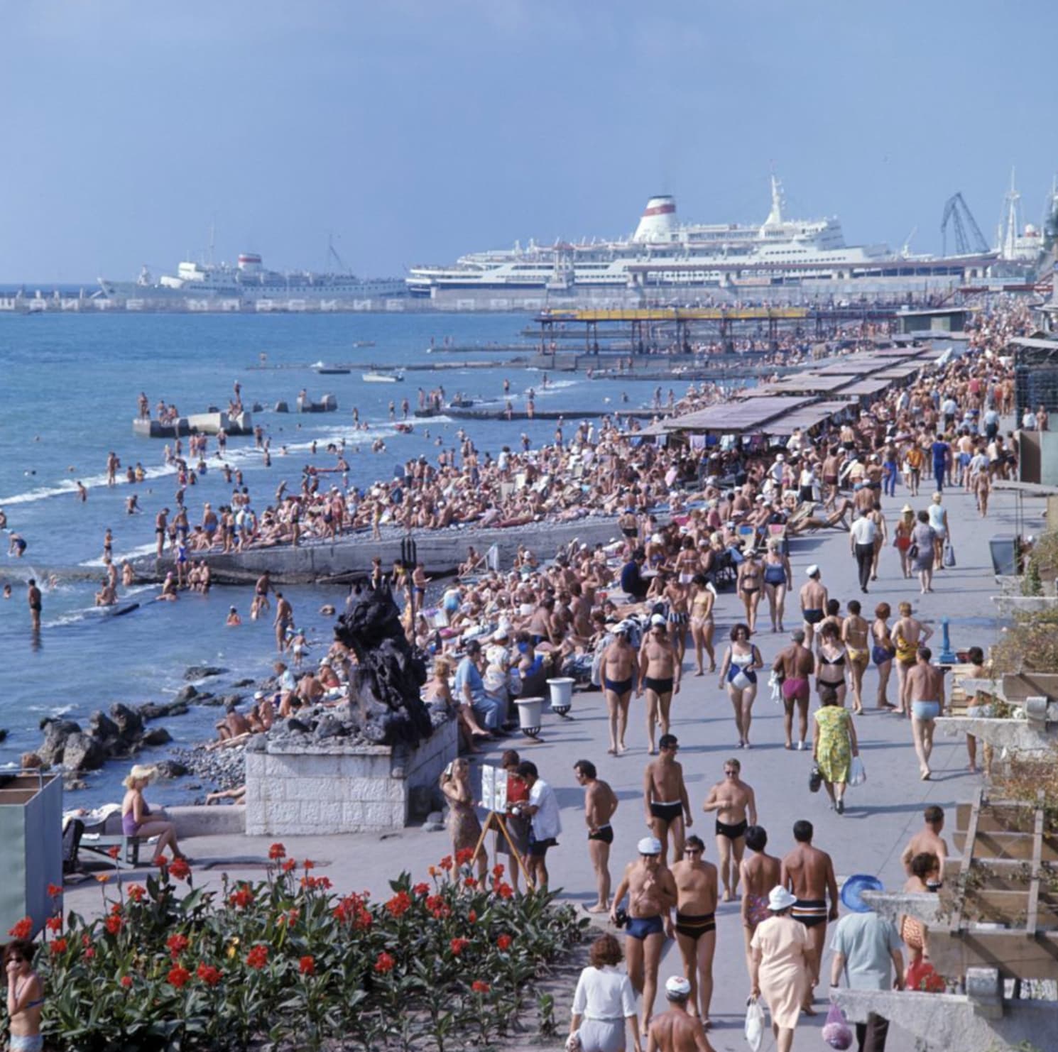 “Promenade and beach in Sochi, Soviet Union 1973.”